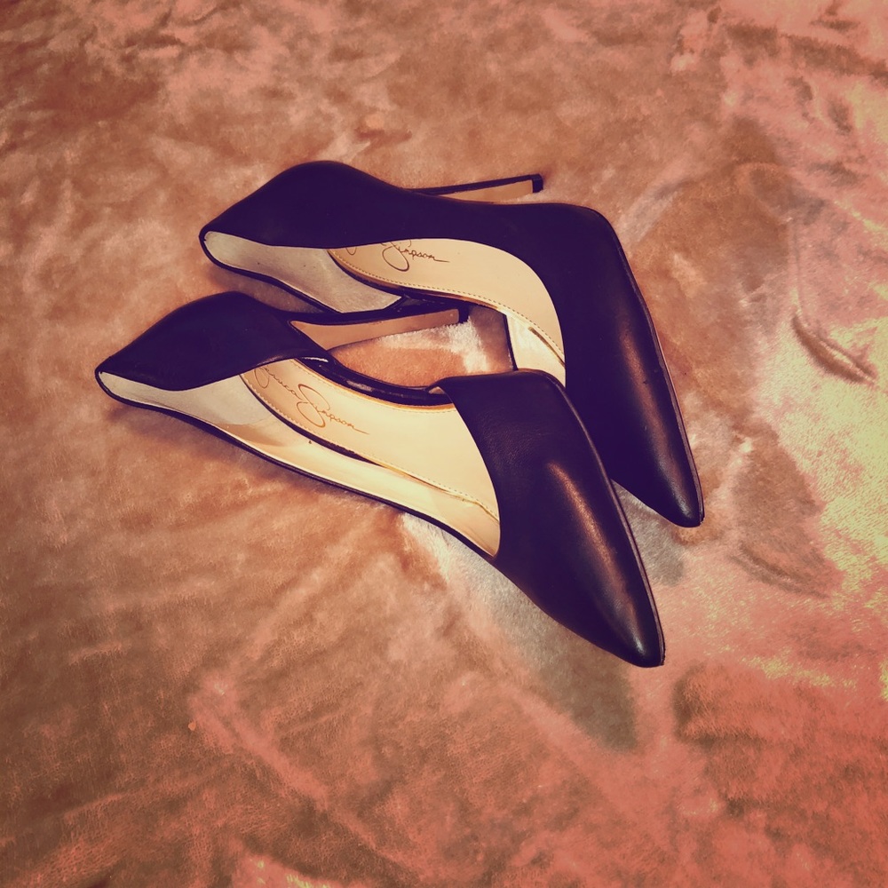 Jessica Simpson Black Pointed Toe  Pumps Size 10US